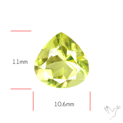 AAA Lemon Quartz Checker Faceted Clear