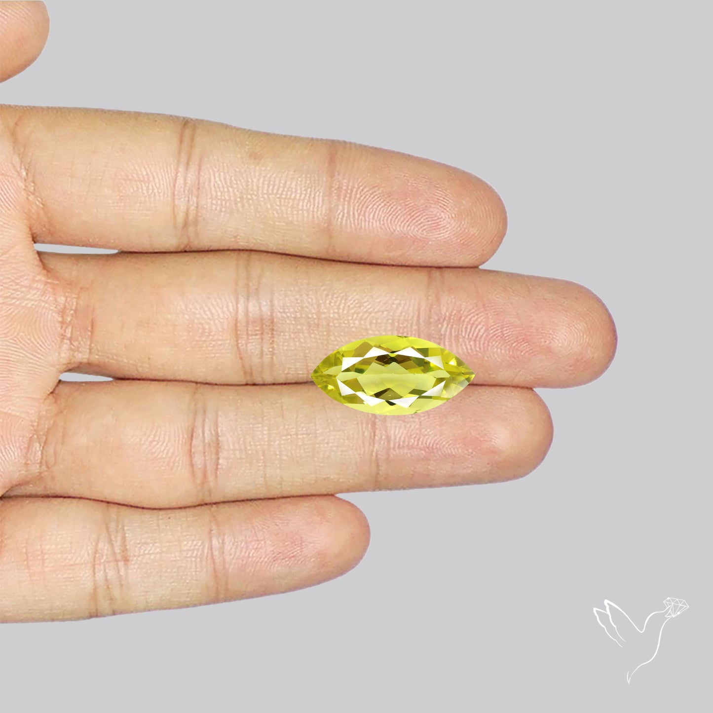 Faceted Clear Lemon Quartz AAA Fine