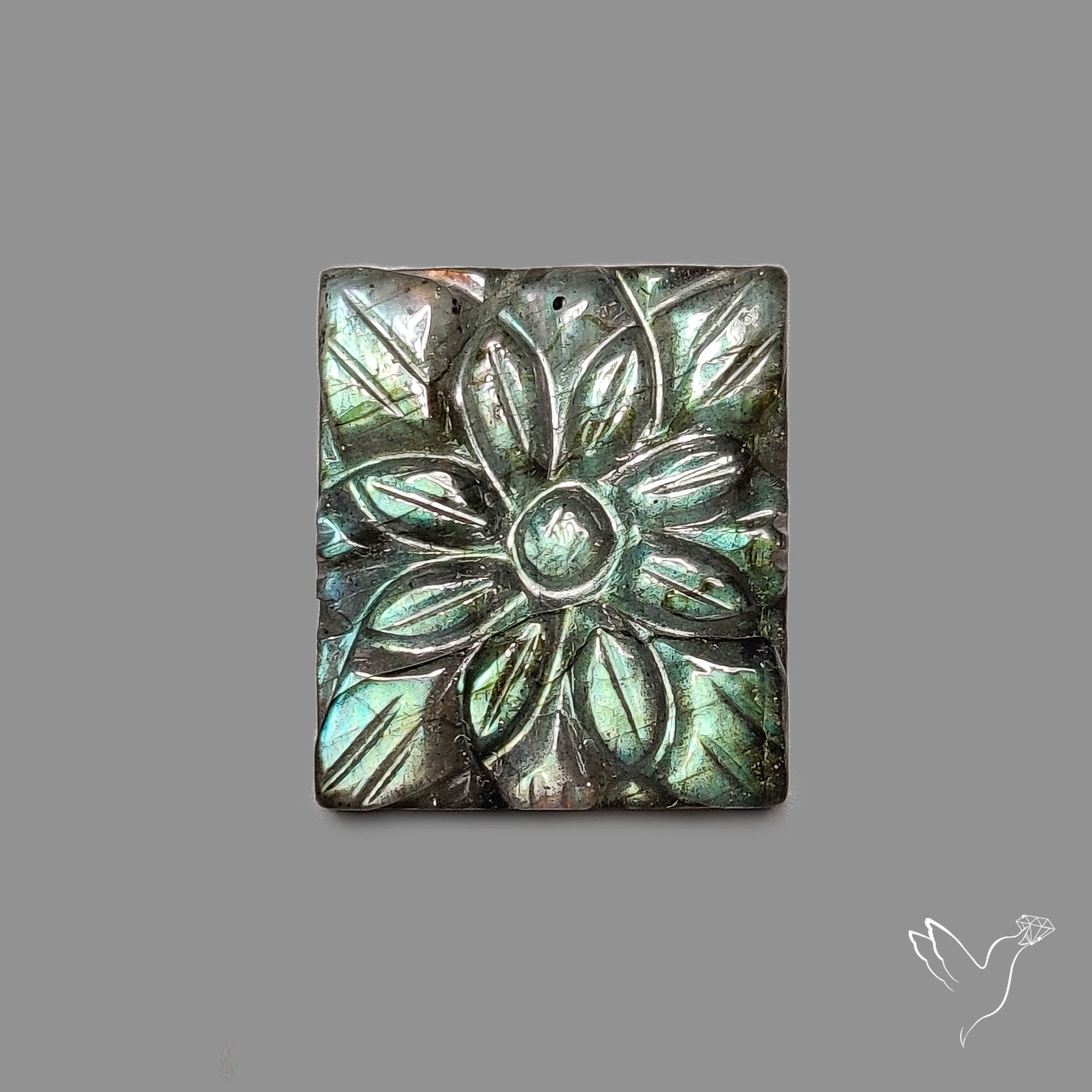 Labradorite Mughal Carving