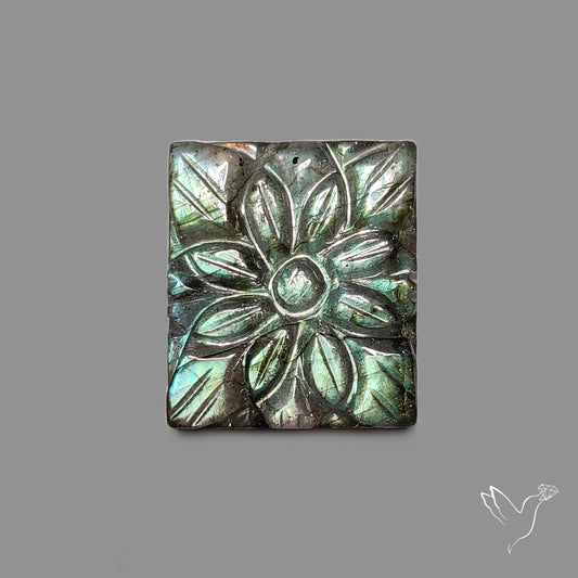 Labradorite Mughal Carving