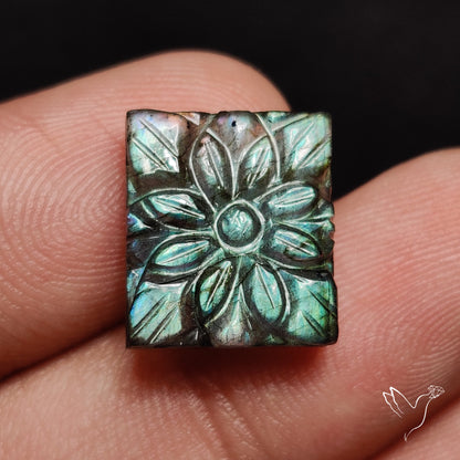Labradorite Mughal Carving