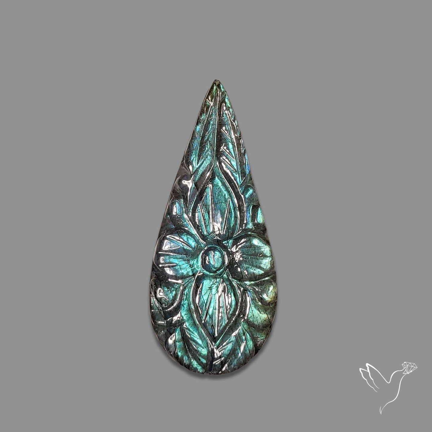 Labradorite Mughal Carving