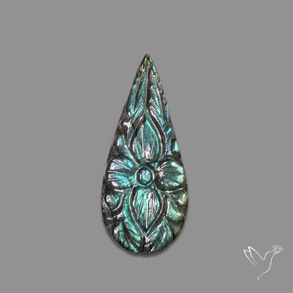 Labradorite Mughal Carving