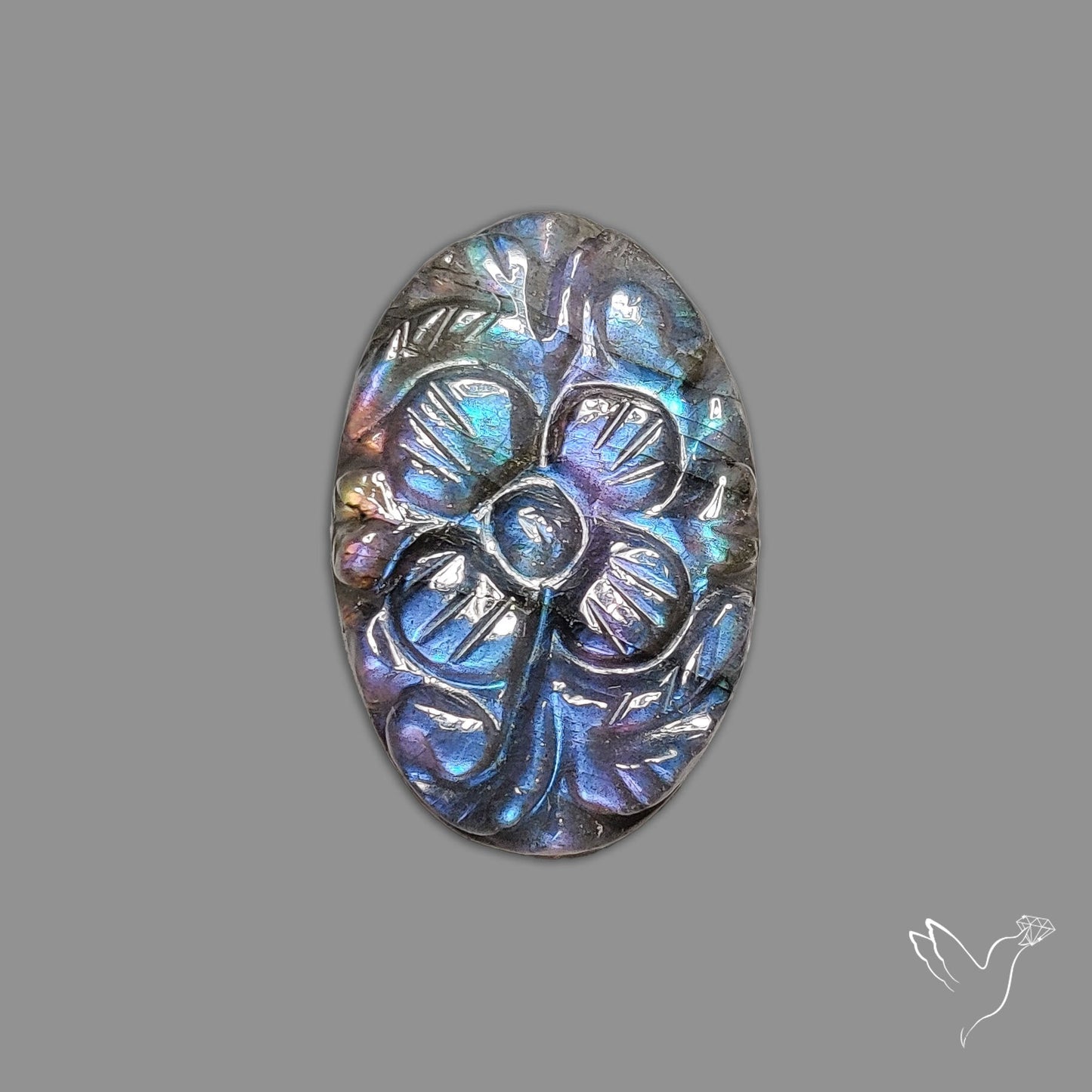 Labradorite Mughal Carving