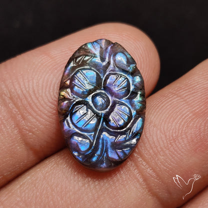 Labradorite Mughal Carving