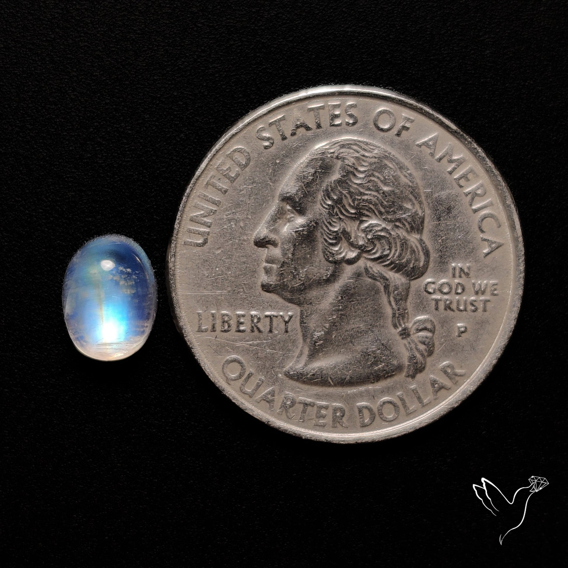 Rainbow Moonstone Cabochon