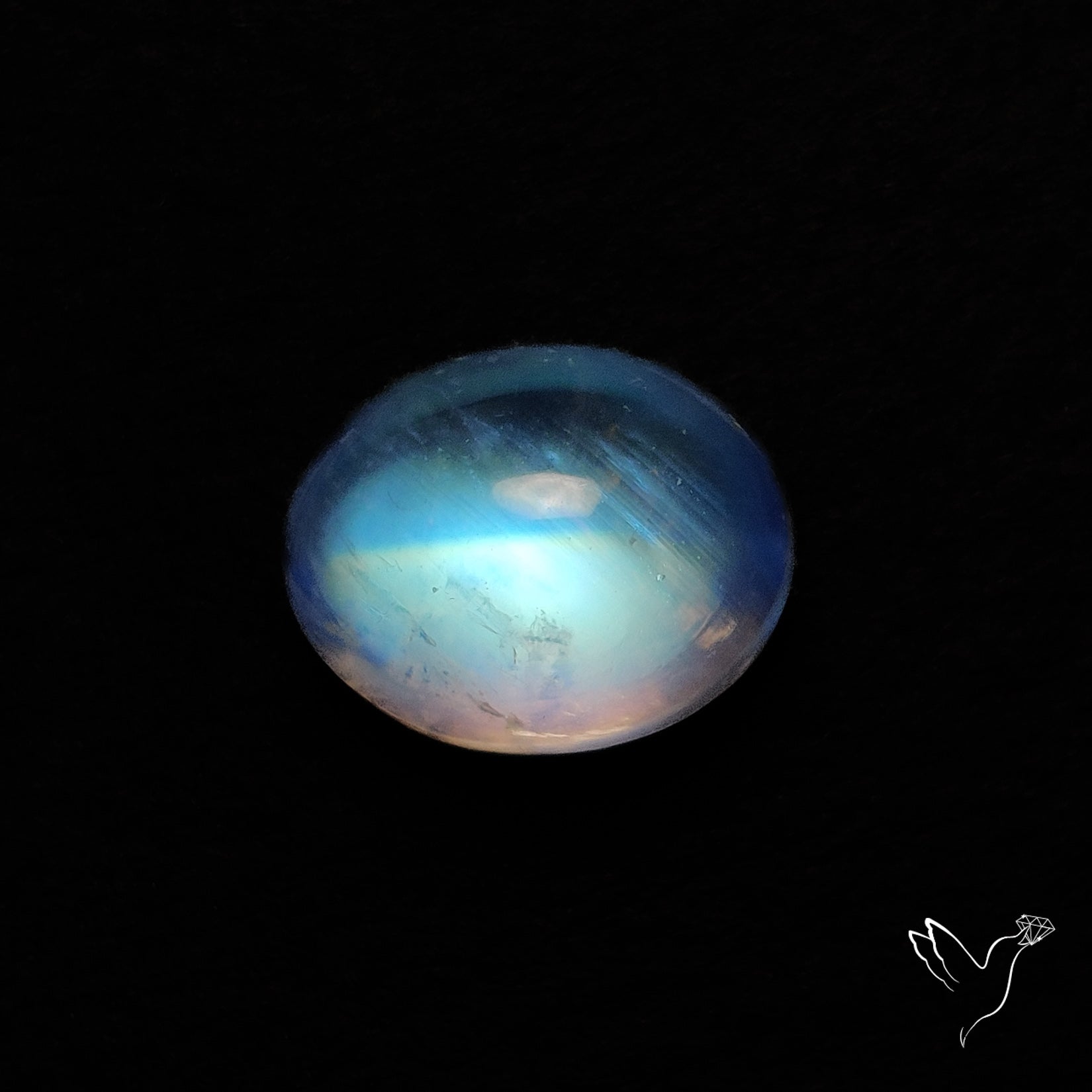 Rainbow Moonstone Cabochon