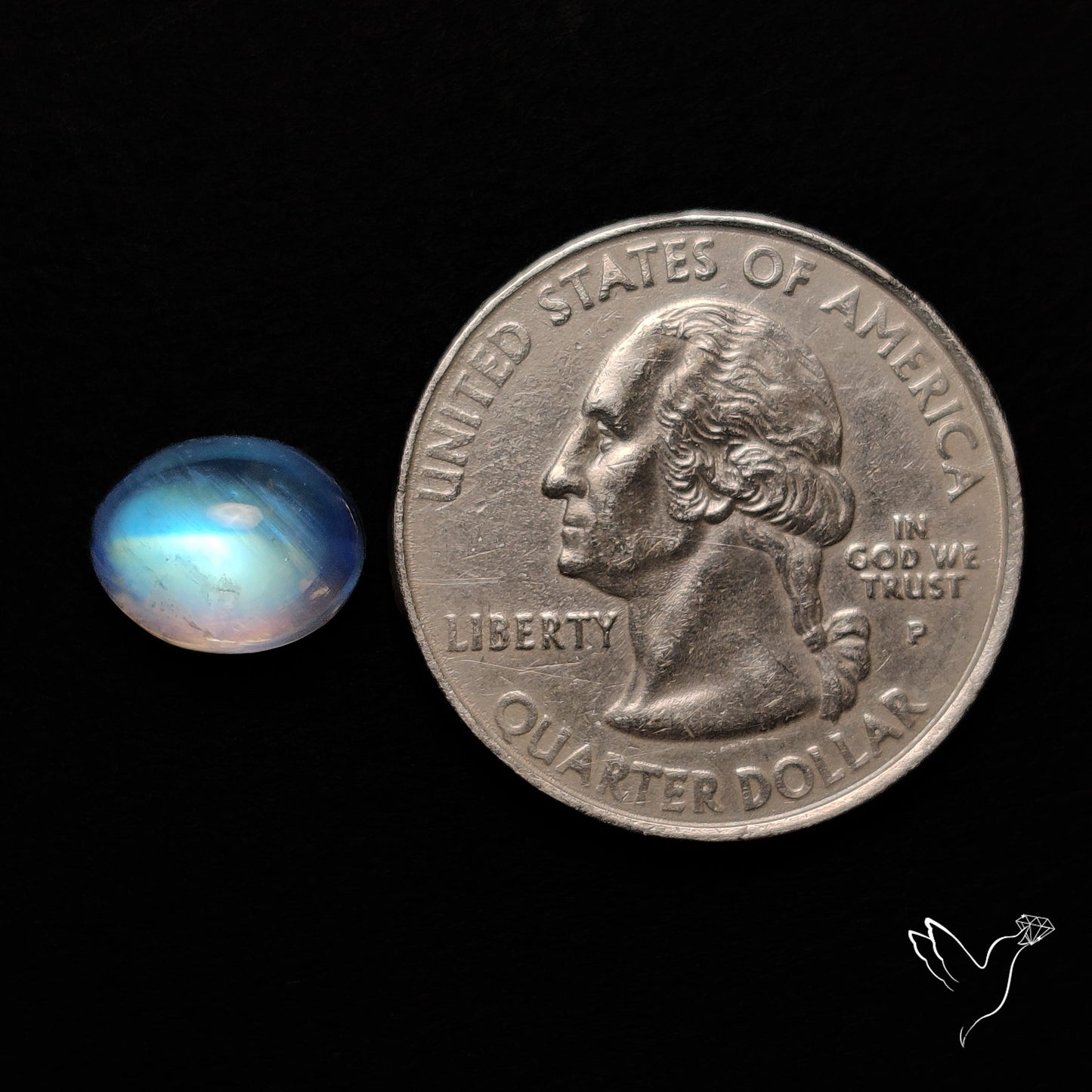Rainbow Moonstone Cabochon
