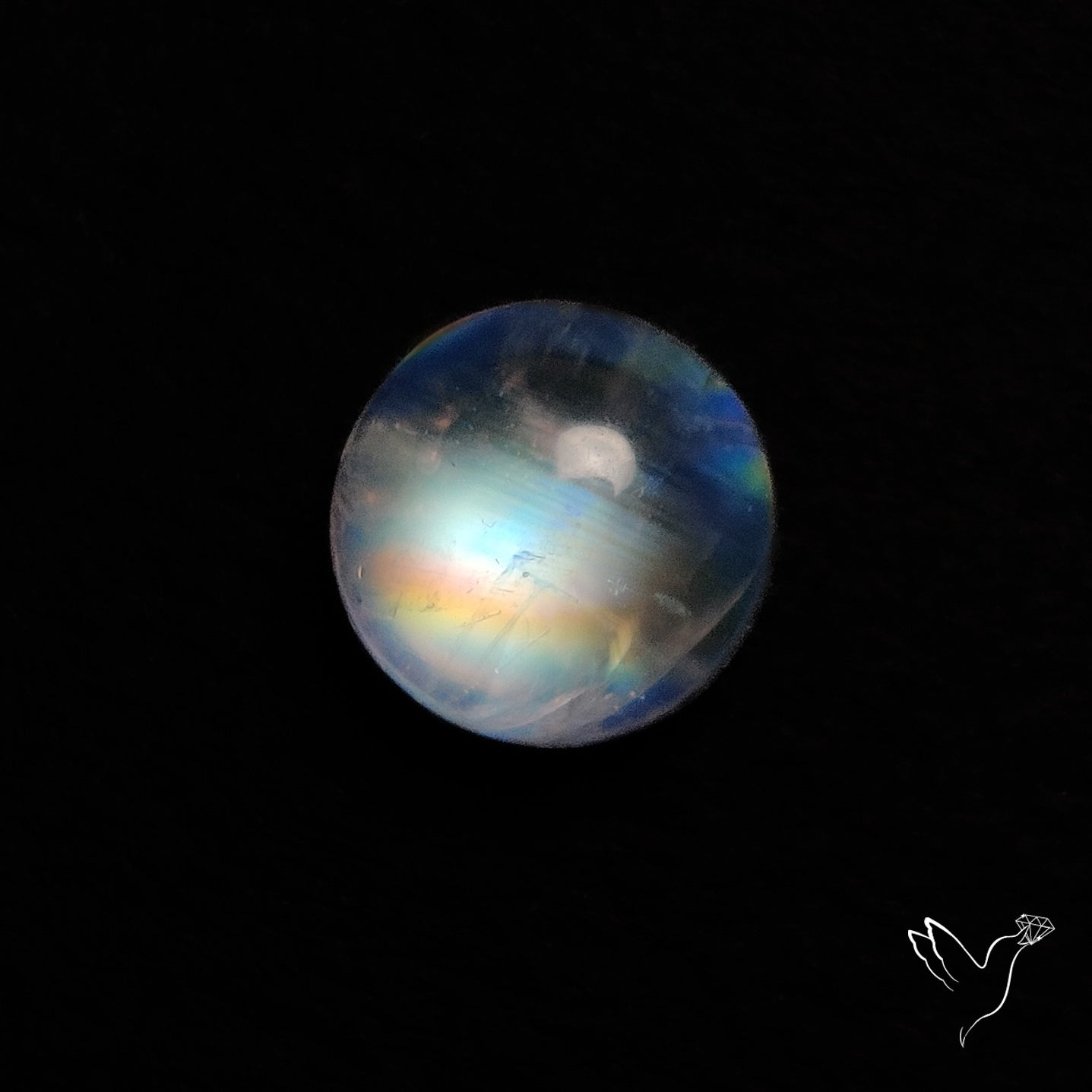 Rainbow Moonstone Cabochon