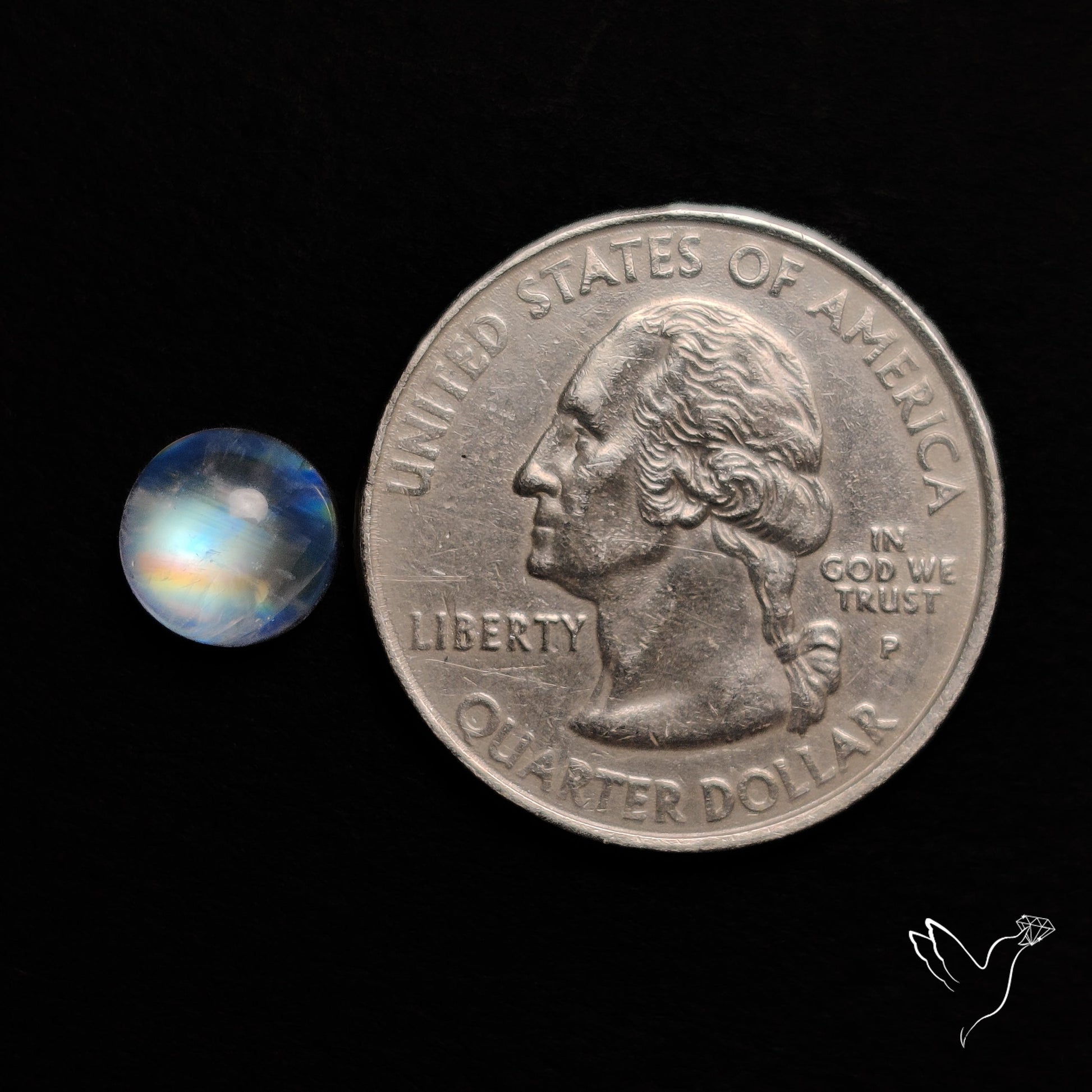 Rainbow Moonstone Cabochon