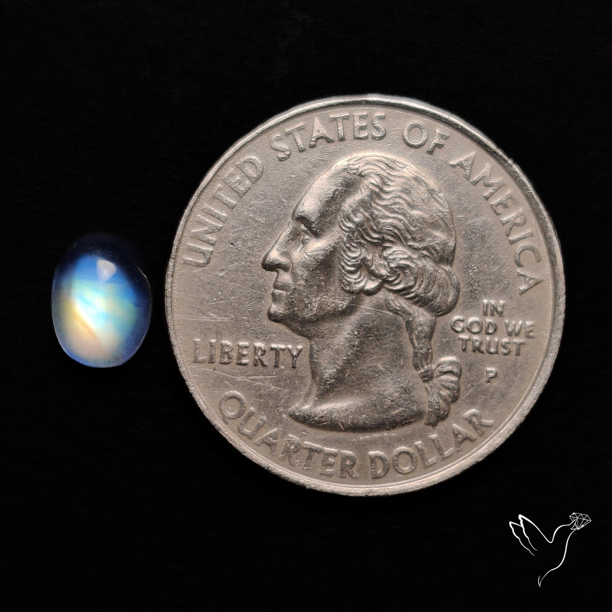 Rainbow Moonstone Cabochon