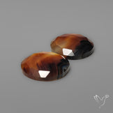 Rose Cut Montana Agates Pair