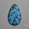 Labradorite Mughal Carving Handcarved