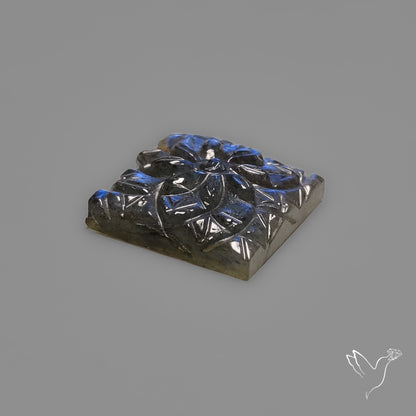 Labradorite Mughal Carving Handcarved