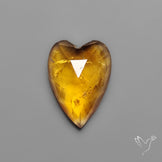 Citrine Rose Cut Heart Carving