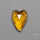 Citrine Rose Cut Heart Carving