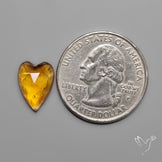 Citrine Rose Cut Heart Carving