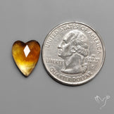 Citrine Rose Cut Heart Carving