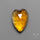 Citrine Rose Cut Heart Carving
