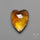 Citrine Rose Cut Heart Carving