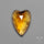 Citrine Rose Cut Heart Carving