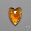 Citrine Rose Cut Heart Carving