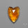 Citrine Rose Cut Heart Carving