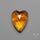 Citrine Rose Cut Heart Carving