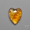 Citrine Rose Cut Heart Carving