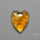 Citrine Rose Cut Heart Carving