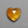 Citrine Rose Cut Heart Carving