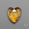 Citrine Rose Cut Heart Carving