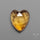 Citrine Rose Cut Heart Carving