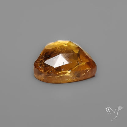 Citrine Rose Cut Heart Carving