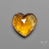 Citrine Rose Cut Heart Carving