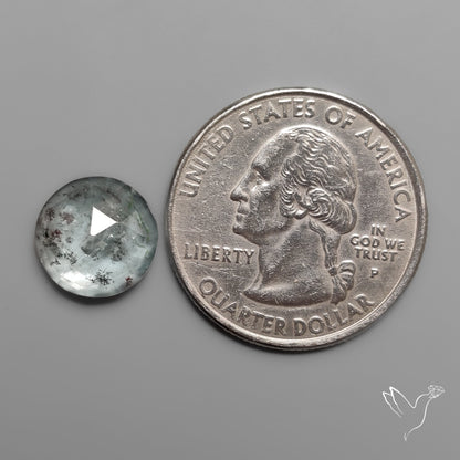 Rose Cut Moss Aquamarine