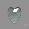 Moss Aquamarine Rose Cut Heart Carving
