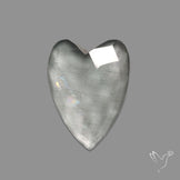Moss Aquamarine Rose Cut Heart Carving