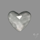 Moss Aquamarine Rose Cut Heart Carving