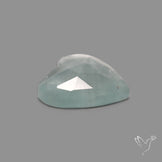 Moss Aquamarine Rose Cut Heart Carving