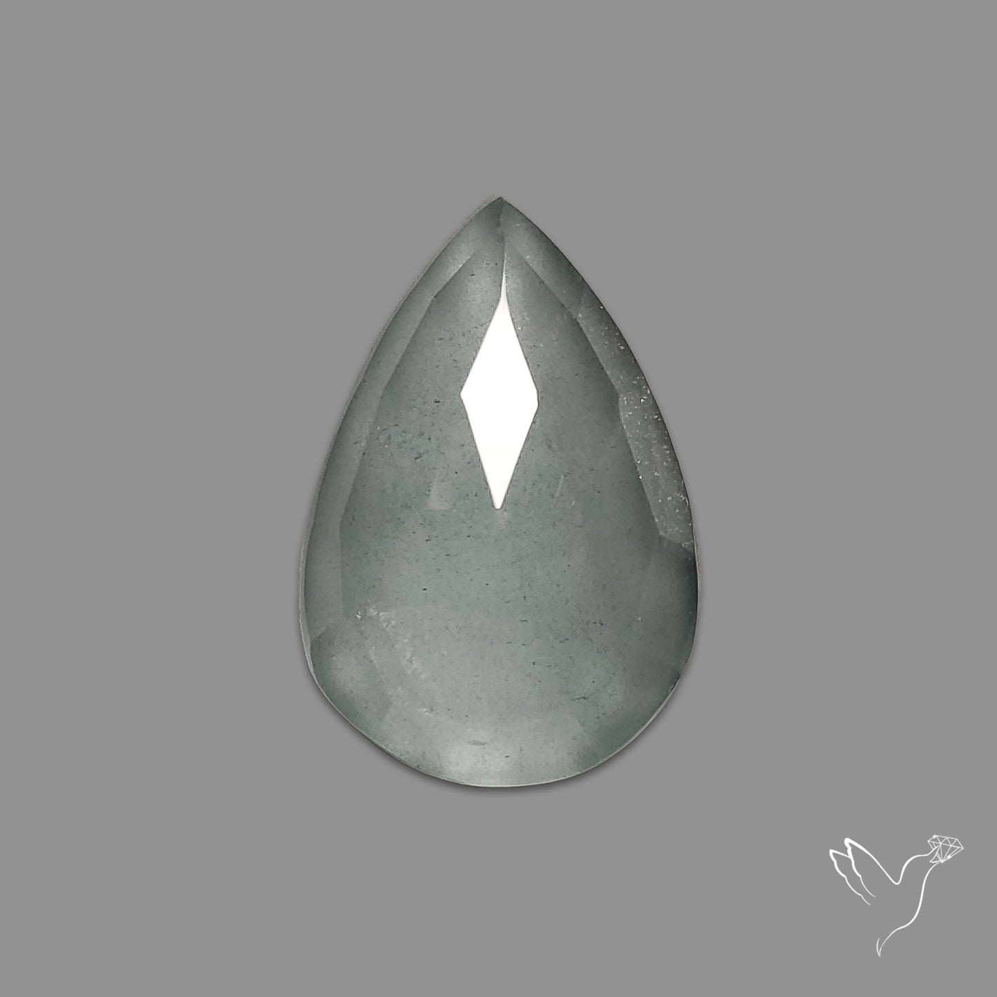 Rose Cut Moss Aquamarine