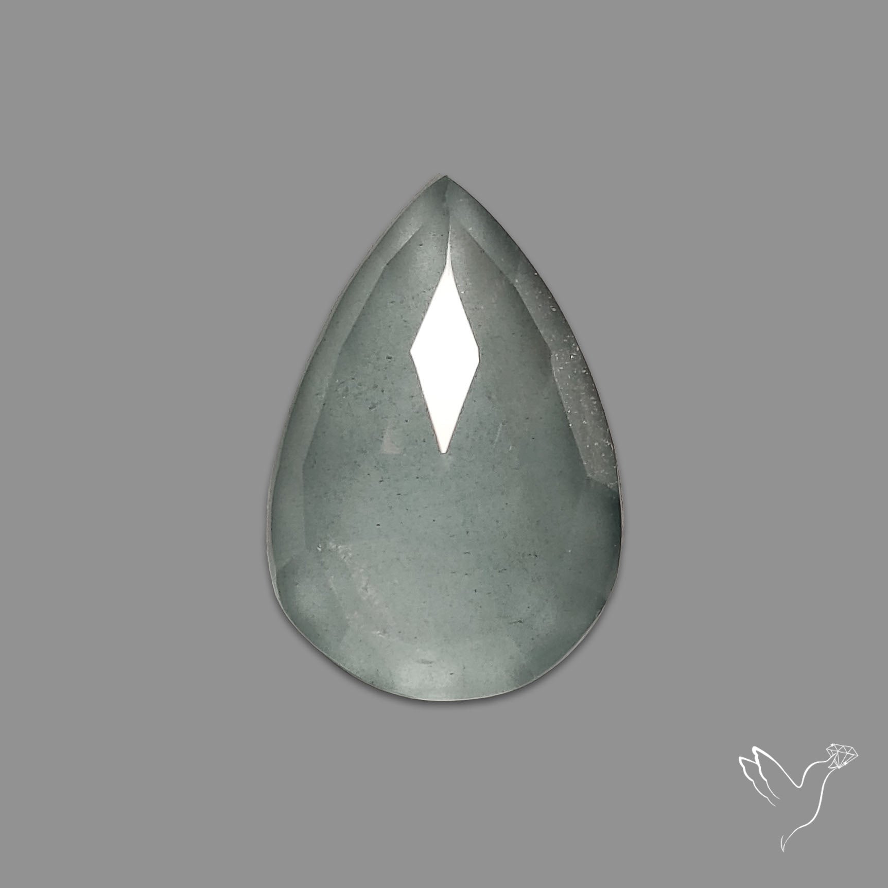 Rose Cut Moss Aquamarine