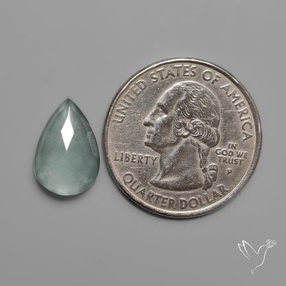 Rose Cut Moss Aquamarine