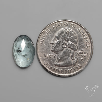 Rose Cut Moss Aquamarine