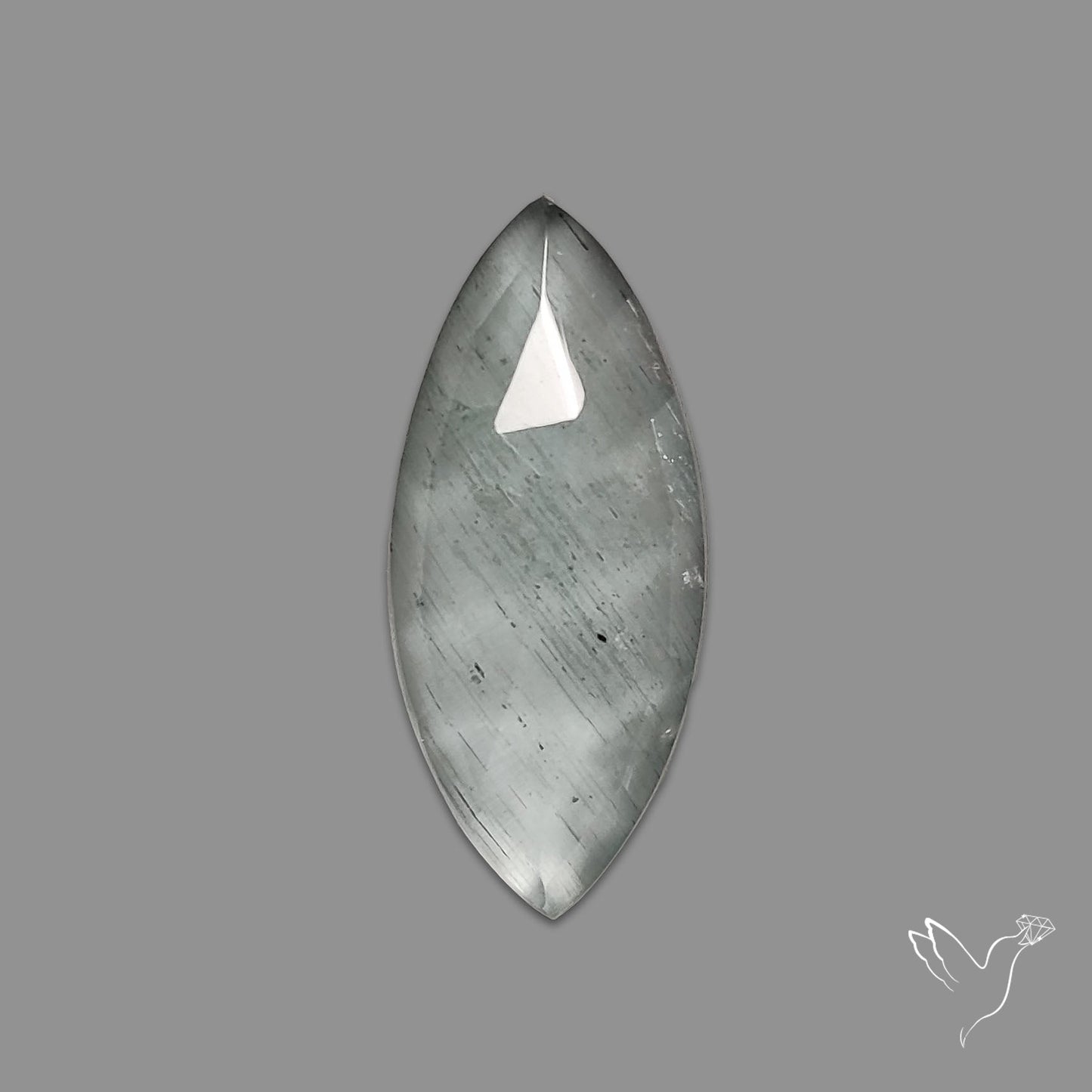 Rose Cut Moss Aquamarine