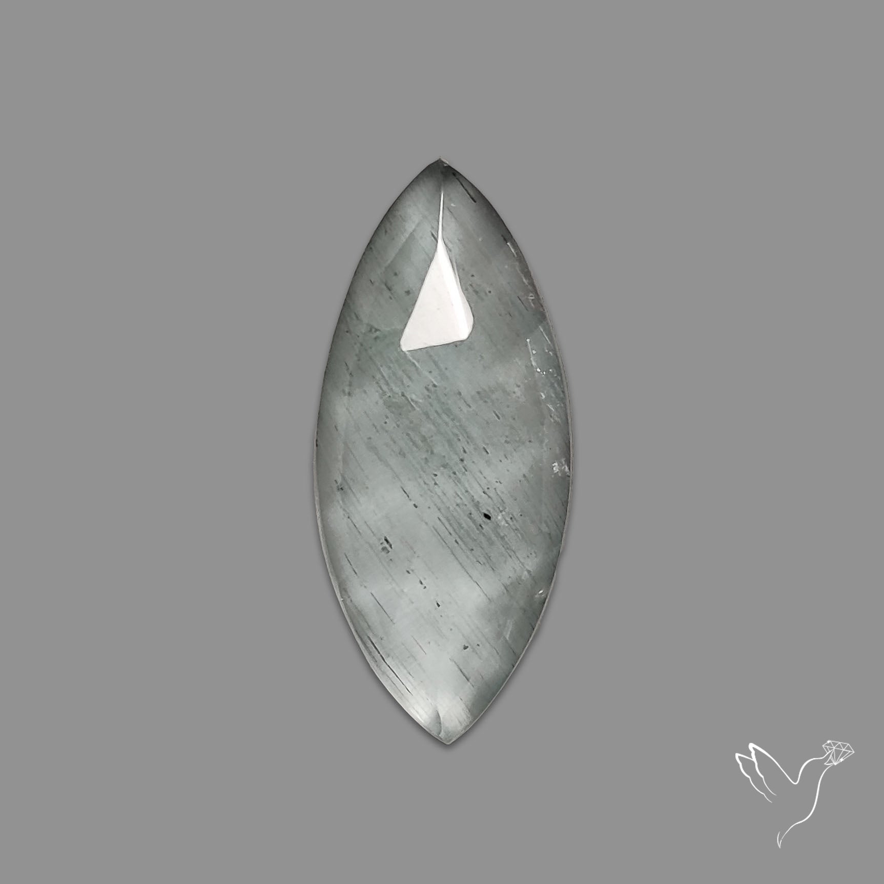 Rose Cut Moss Aquamarine