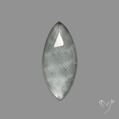 Rose Cut Moss Aquamarine