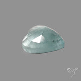 Moss Aquamarine Rose Cut Heart Carving