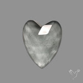 Moss Aquamarine Rose Cut Heart Carving with rare Cats Eye Effect