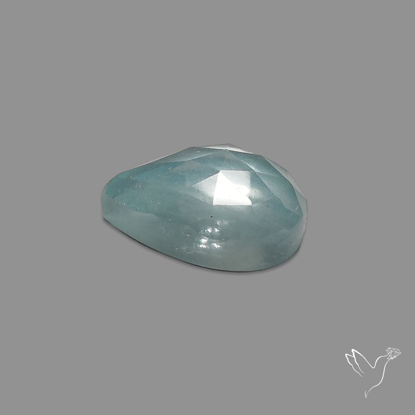Rose Cut Moss Aquamarine